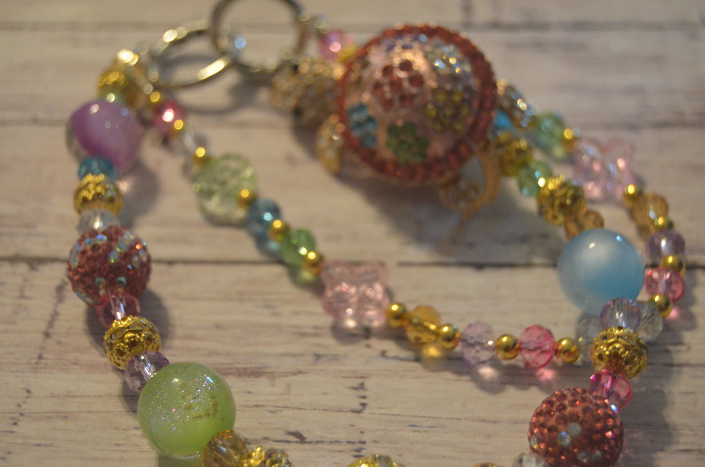 Rainbow Crystal Turtle Phone Wristlet